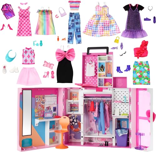 Barbie Dream Closet Playset with 35+ Doll Clothes & Accessories R384769