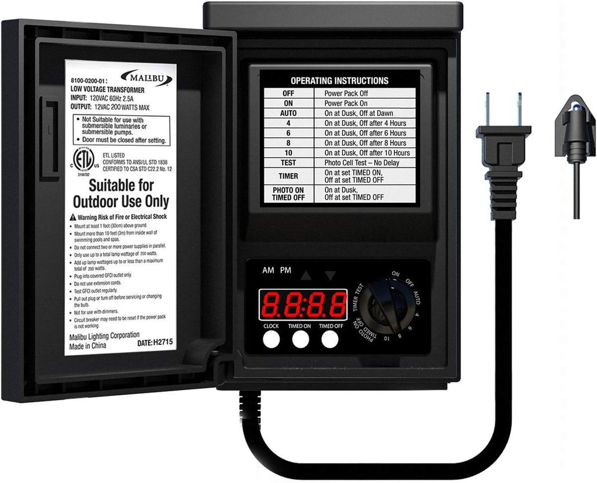 200 Watt Low Voltage Landscape Lighting Transformer L288