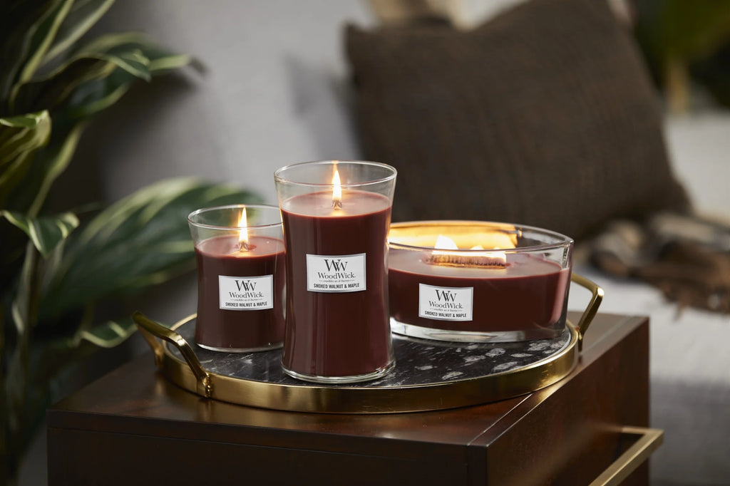 Smoked Walnut & Maple Large Hourglass Candle F90761