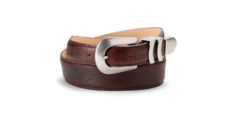 Bison Belt with Silver Buckle W170