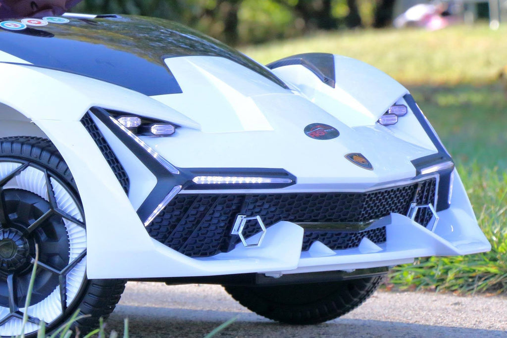 White 12V Kids Ride on Car with Remote G339