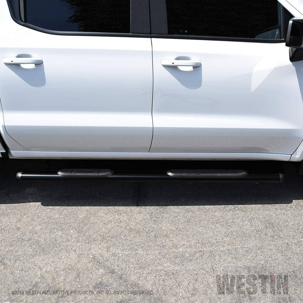 Black 3 inch Oval Nerf Step Bar Mount Kit L198