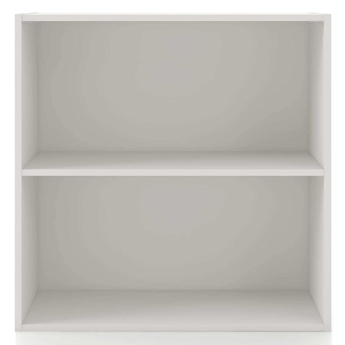 White 2-Tier Wood Bookcase T6942