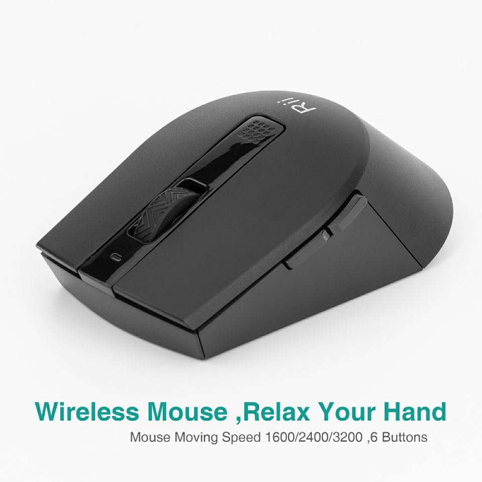 2.4 Gigahertz Ultra-Slim Wireless Keyboard and Mouse Combo (Black) V7509