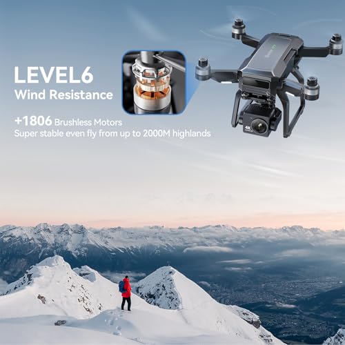 6K UHD Camera Drone with 3-Axis Brushless Gimbal and GPS Smart Control K201608