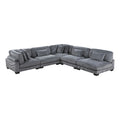 Gray Corduroy Modular Sectional B73952
