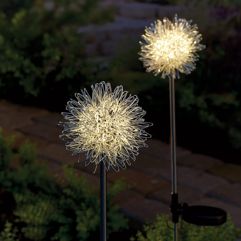 Set of 2 LED Solar Garden Stakes Z61326