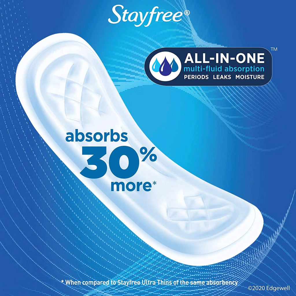 Stayfree Maxi Pads Regular Deodorant, 66 Count - Pack of 3 E401