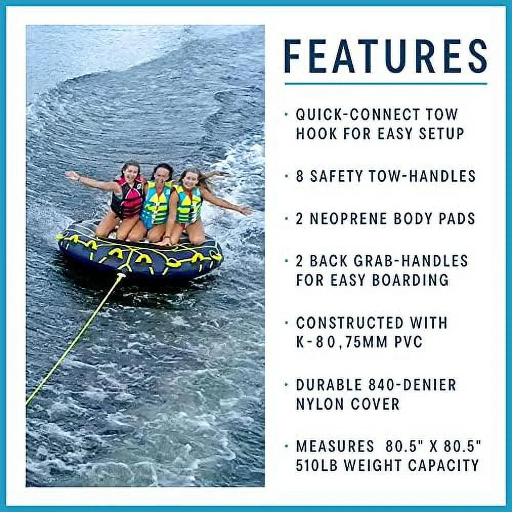 Towable Deck Tube with Quick-Connect Tow Hook V2869