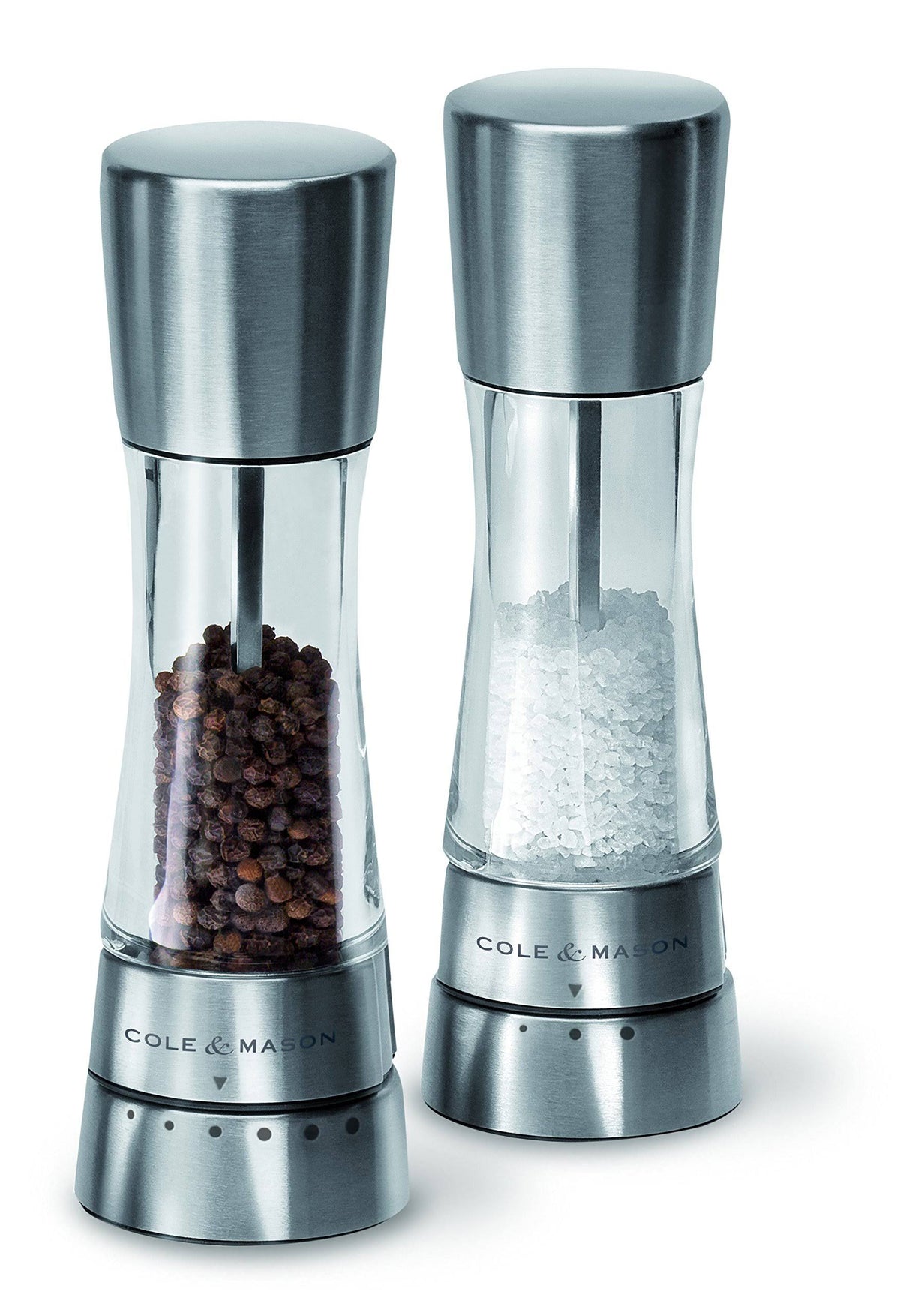 Stainless Steel and Acrylic Salt and Pepper Mill Gift Set E390