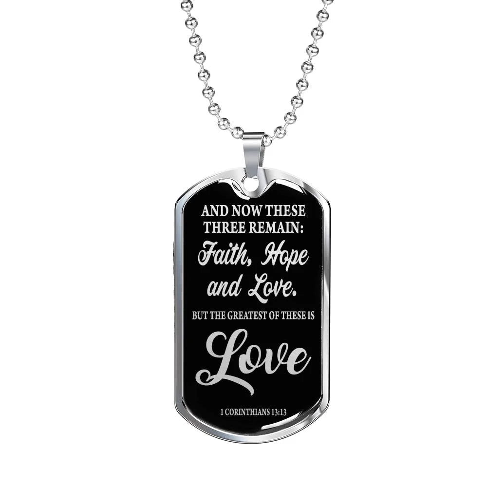 Stainless Steel or 18k Gold Dog Tag Necklace Y380