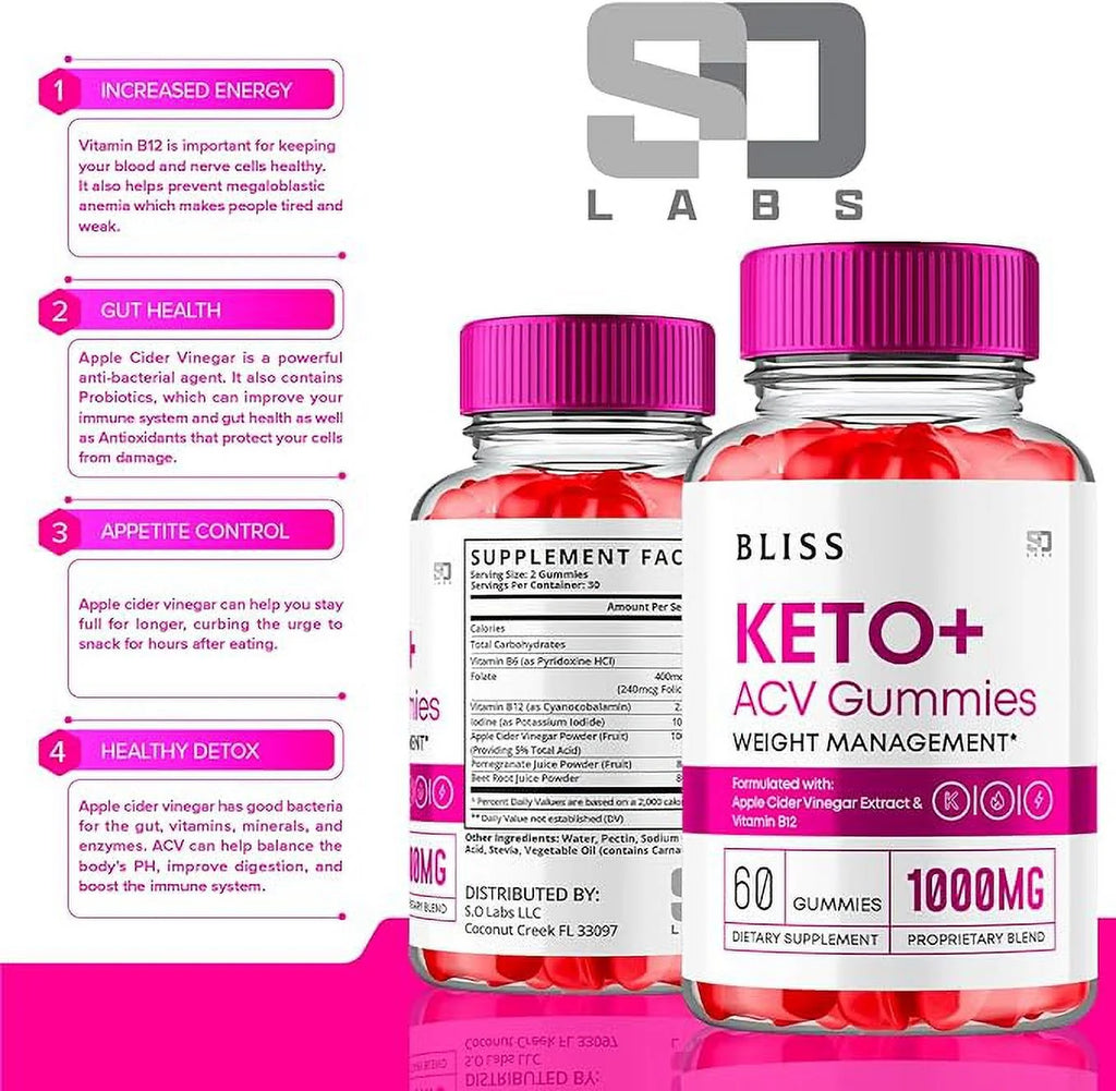 Keto Gummies Apple Cider Vinegar Supplement 180 Gummies V6732