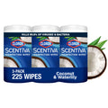Coconut and Waterlily Cleaning Wipes 225 Count 3 Pack A86396