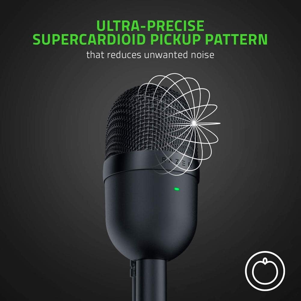 Black USB Streaming Microphone with Supercardioid Pick-Up Pattern P258