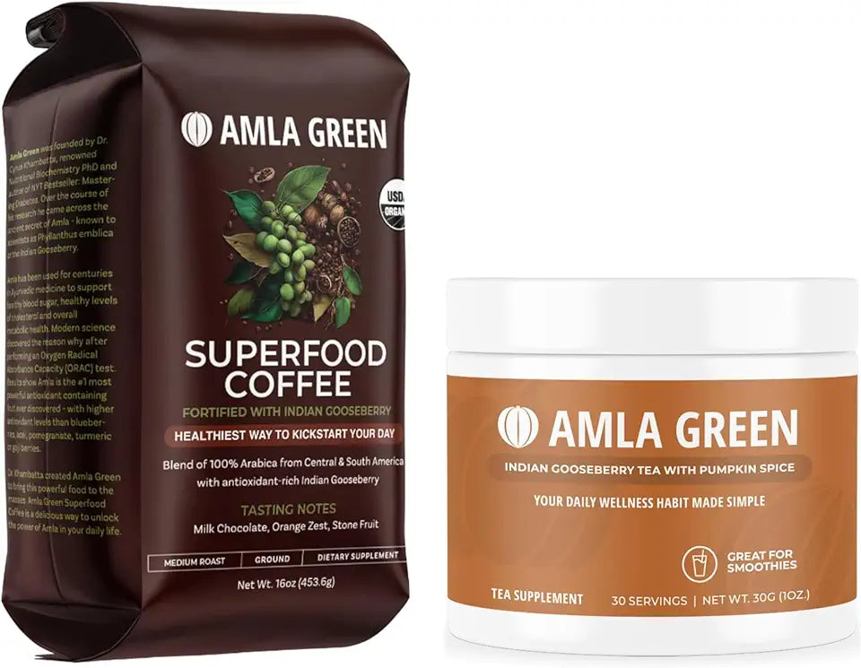 Organic Ground Amla Powder Superfood Supplement with Pumpkin Spice W225641