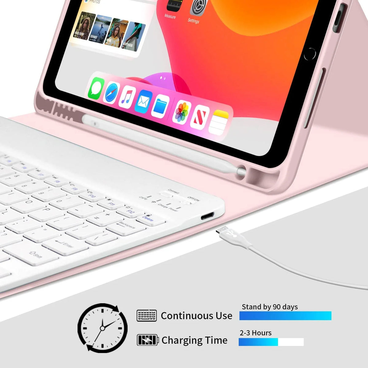 Keyboard Case with Pencil Holder for iPad 9.7 Inch P62660