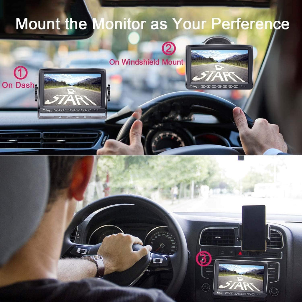 Wireless HD 1080P Backup Camera with 7 Inch Touch Key DVR Monitor W366414