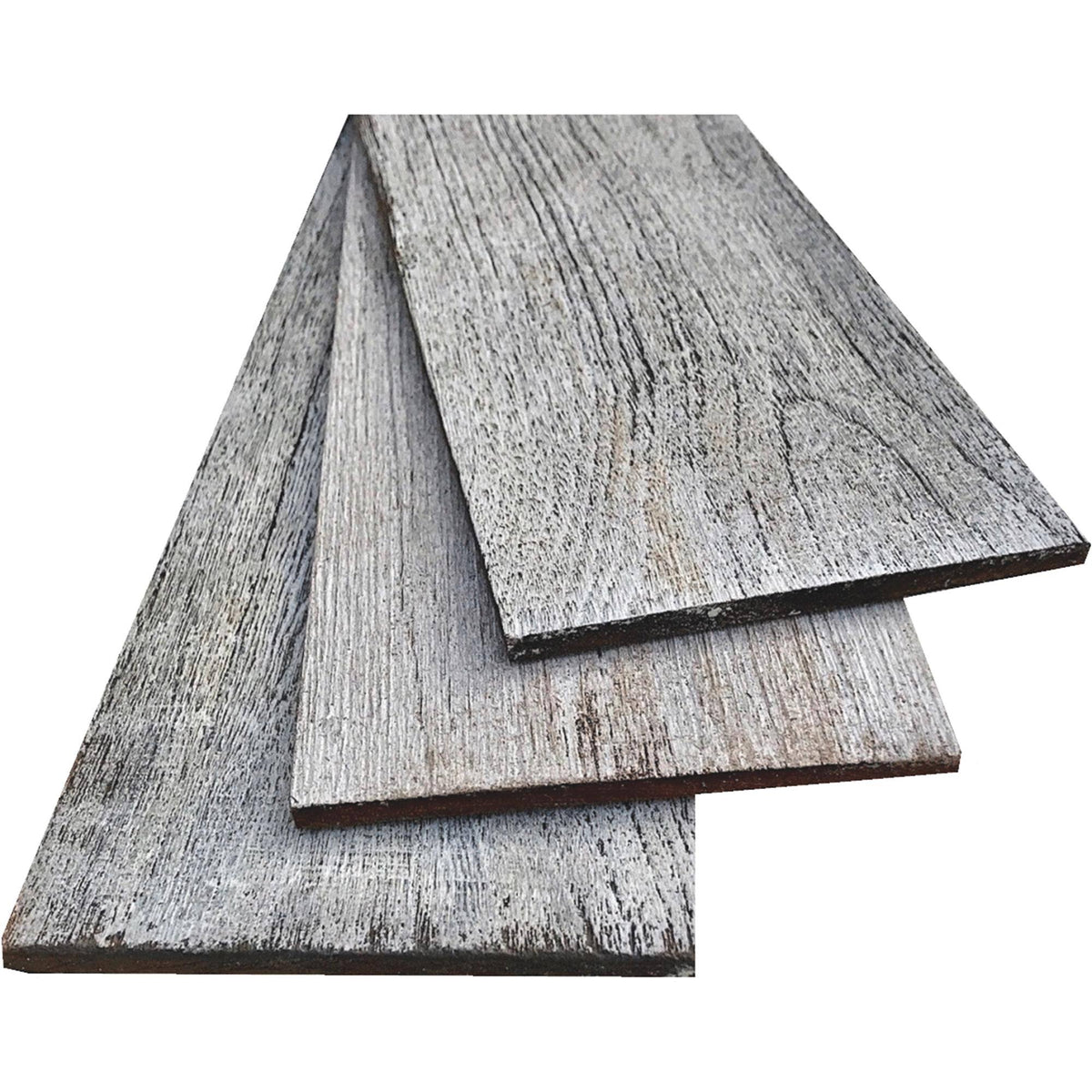 0.25 x 5 x 24 in. Gray 3D Barn Wood Wall Planks, Case of 12 W21914