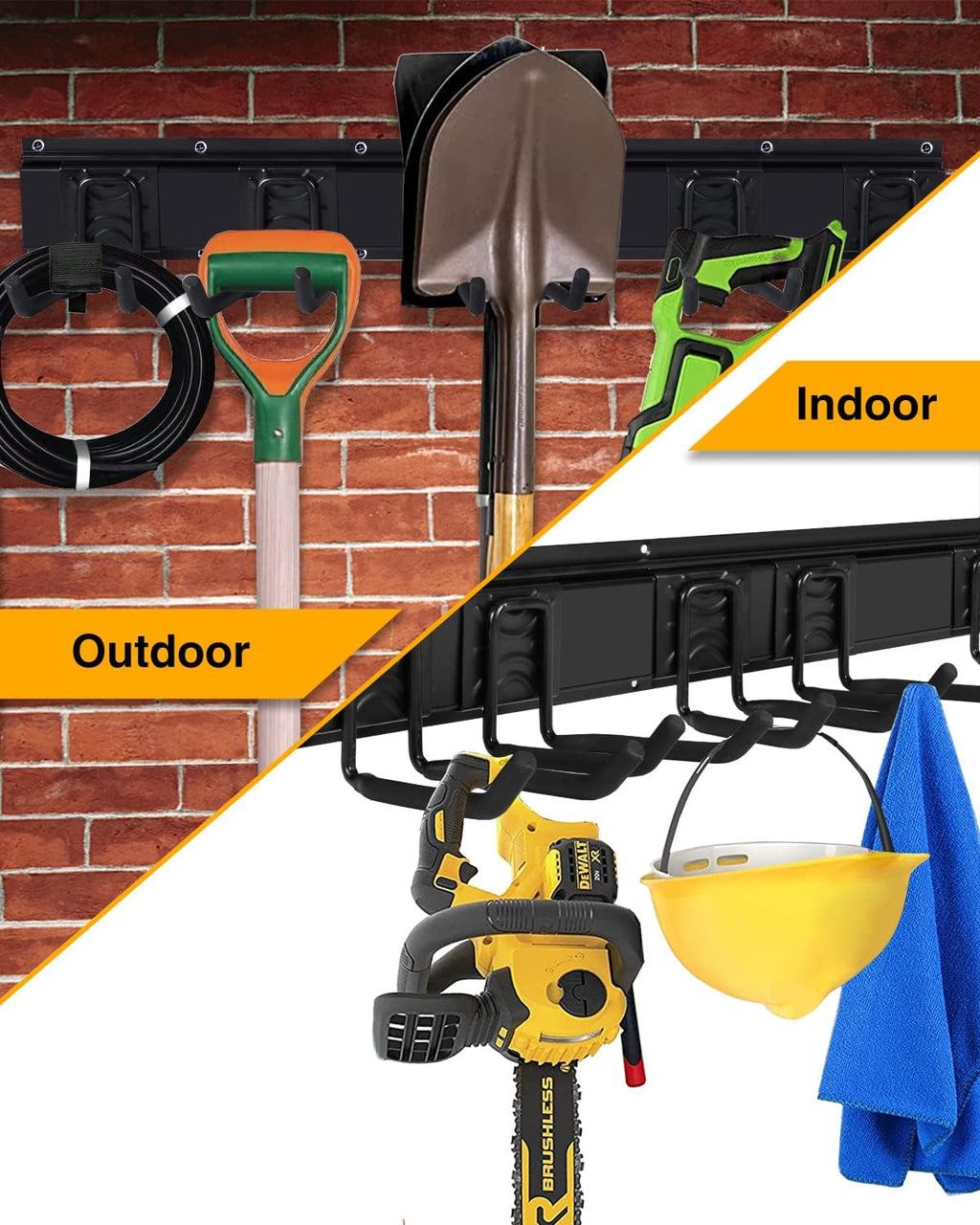 64INCH 4 Rail Aluminum Steel Wall Mount Tool Organizer, Pack of 2 N672090