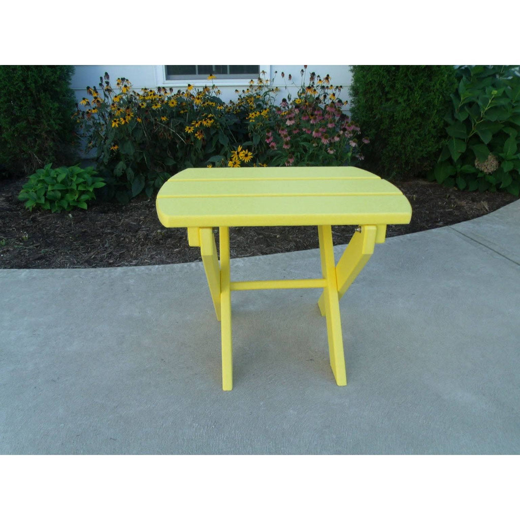 Lime Green Recycled Poly Lumber Folding End Table E2790