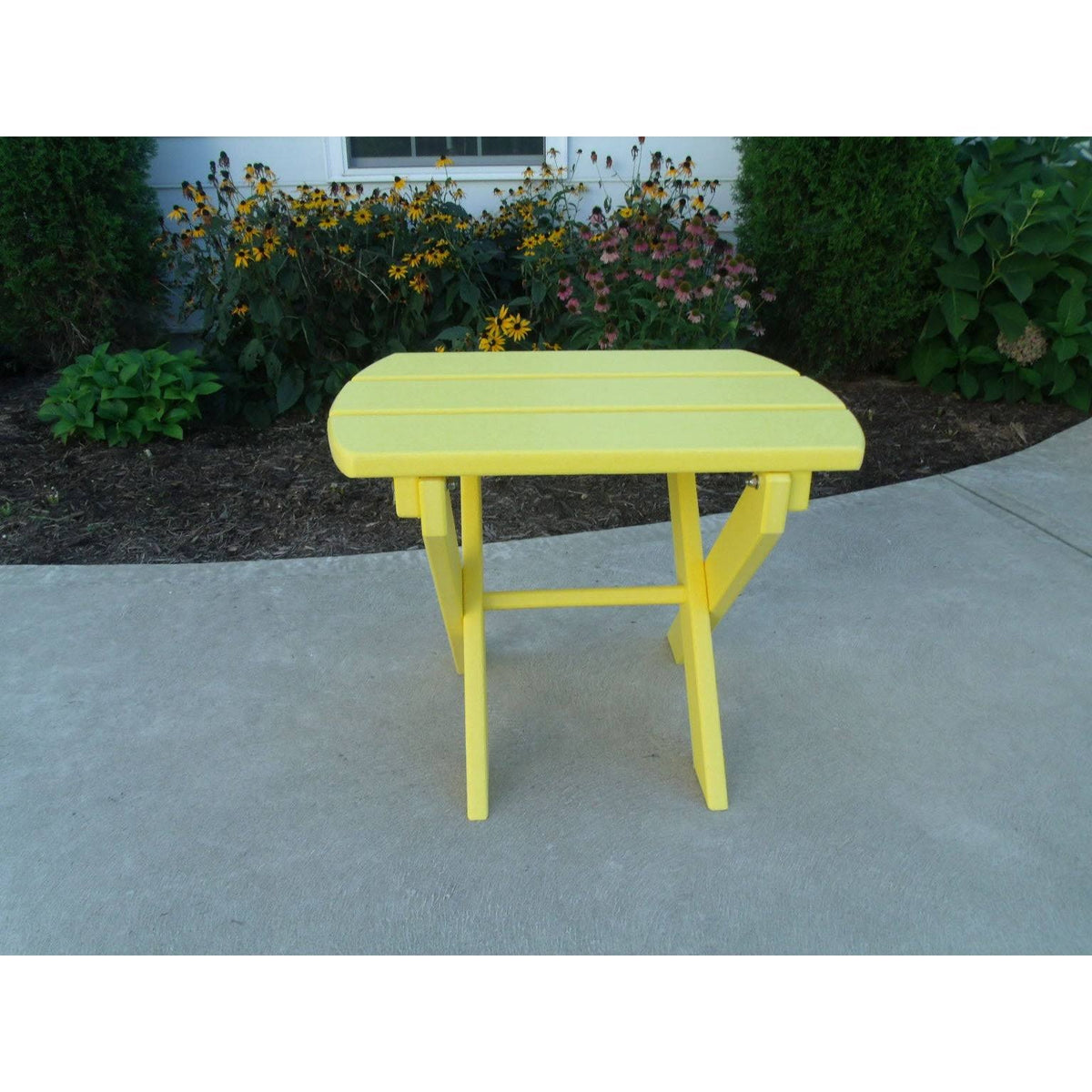 Lime Green Recycled Poly Lumber Folding End Table E2790