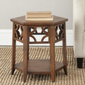Light Brown Hexagon End Table J51937