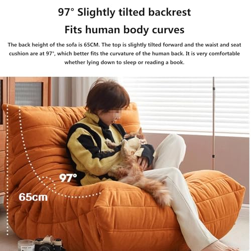 Pink Floor Sofa with Removable Headrest Y59605