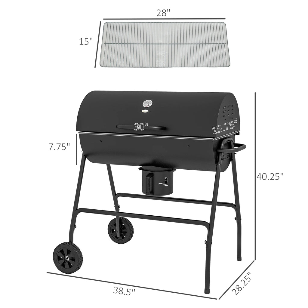 Wheeled Charcoal BBQ Grill C8113