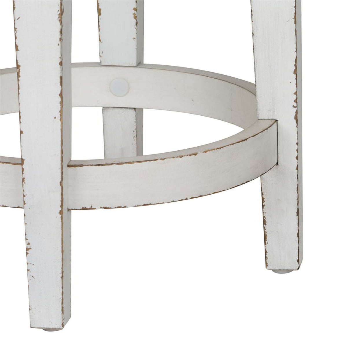 Antique White Console Swivel Stool Set W8945