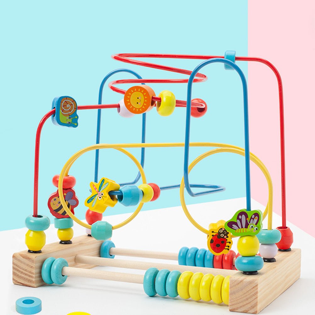 Solid Wood Bead Maze Toys Y96781