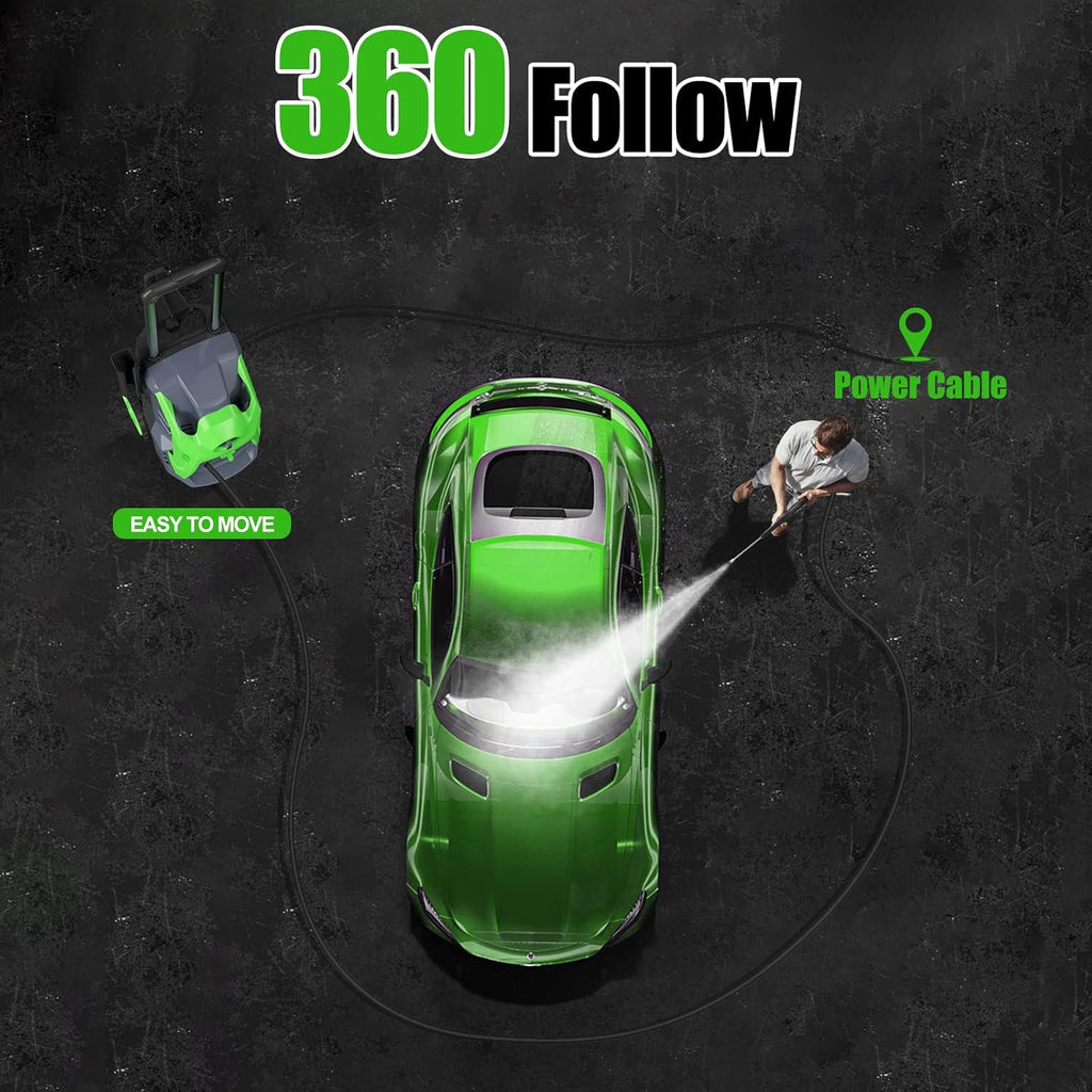 3000 PSI Electric Pressure Washer with 4 Nozzles Foam Cannon R29948