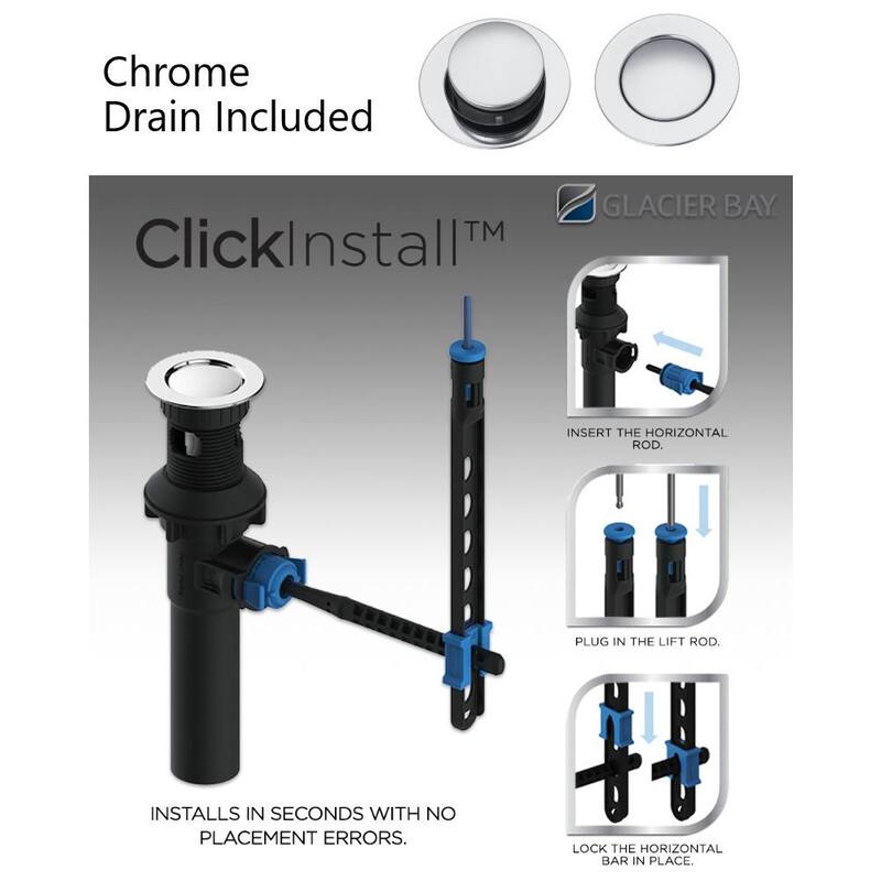 8 in. Widespread Double-Handle High-Arc Bathroom Faucet Polished Chrome C872425