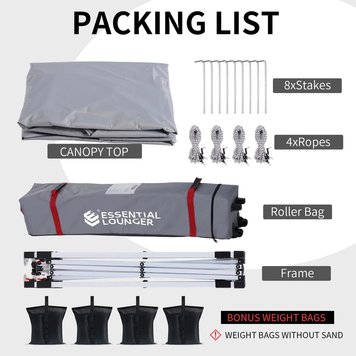 Grey 10x10ft Pop Up Outdoor Canopy Tent with Wheeled Carrying Bag X380