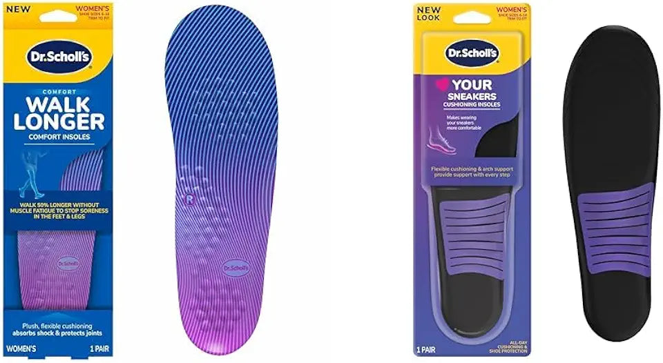 Plush Foam Cushioning Insoles for Women's Shoe Size 6-10, 1 Pair N7496