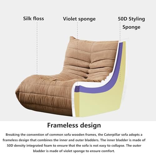 Pink Floor Sofa with Removable Headrest Y59605