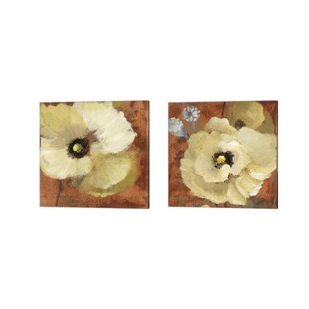 2 Piece Canvas Art Set, 14 x 14, White K7450