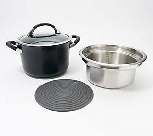 4-Piece Hard-Anodized Stock Pot Set C755589
