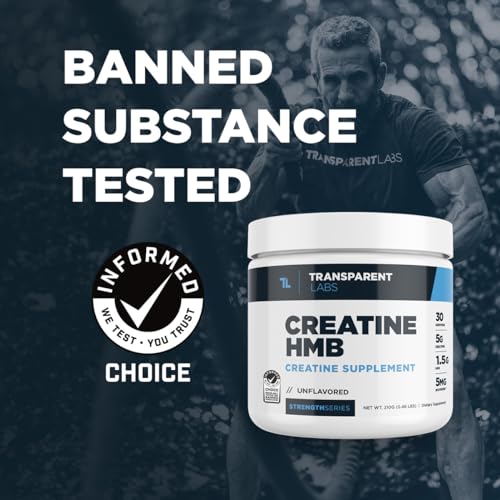 Creatine Monohydrate Powder with HMB, 30 Servings, Unflavored B372