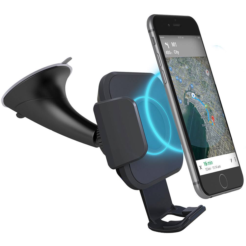 Wireless Smartphone Car Charger with Windshield Mount J8437