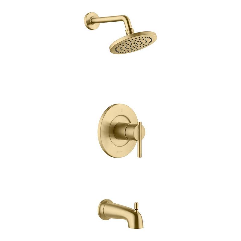Single-Handle 1-Spray Tub and Shower Faucet 1.8 GPM Matte Gold P833354