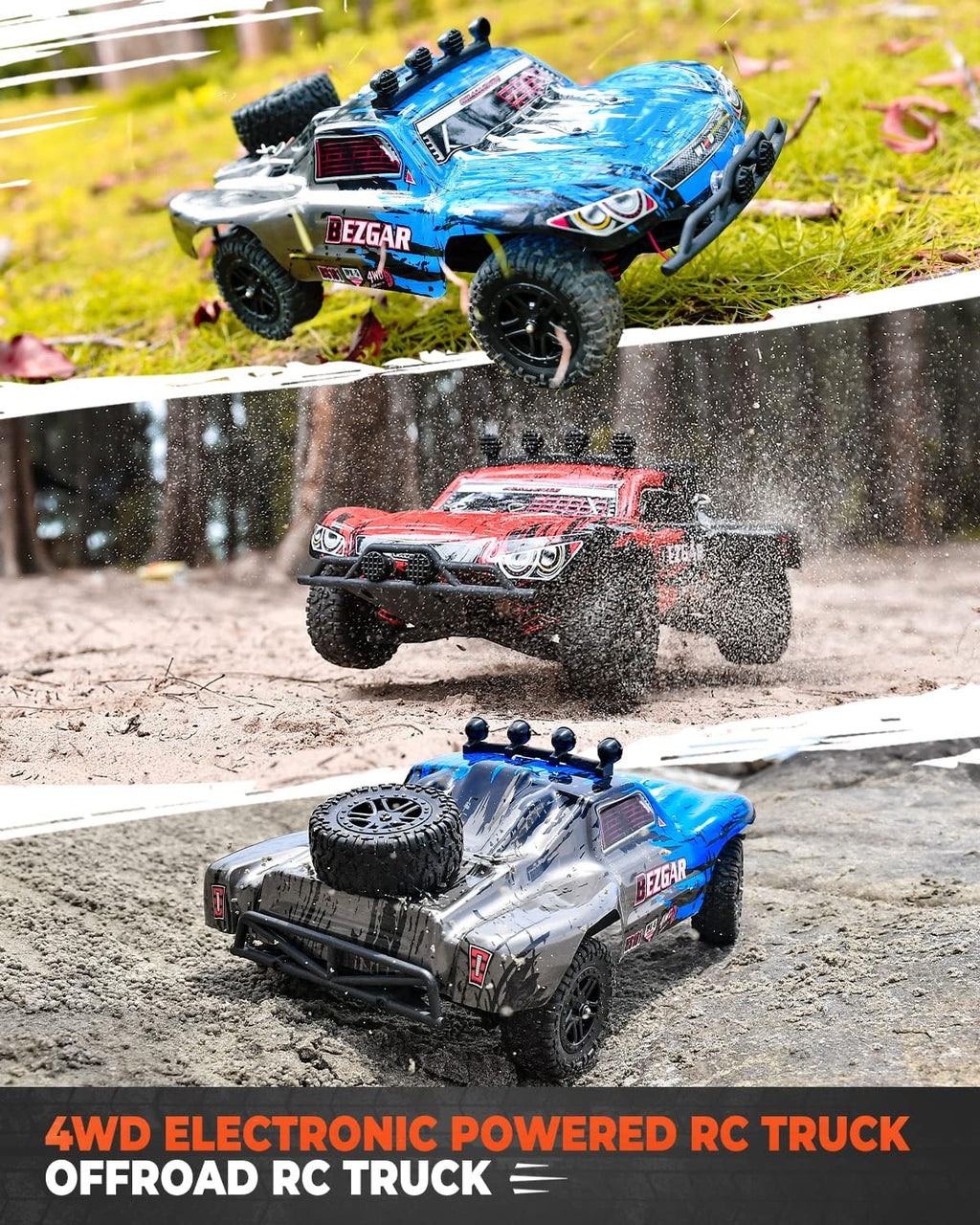 Remote Control Truck 4WD Electric Toy Off Road RC Monster Vehicle Car Crawler with 2 Rechargeable Batteries M568