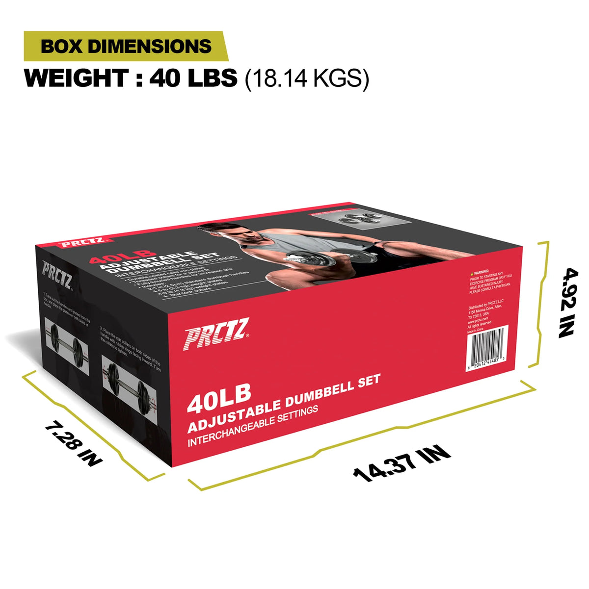 40lb Adjustable Dumbbell Set W26249