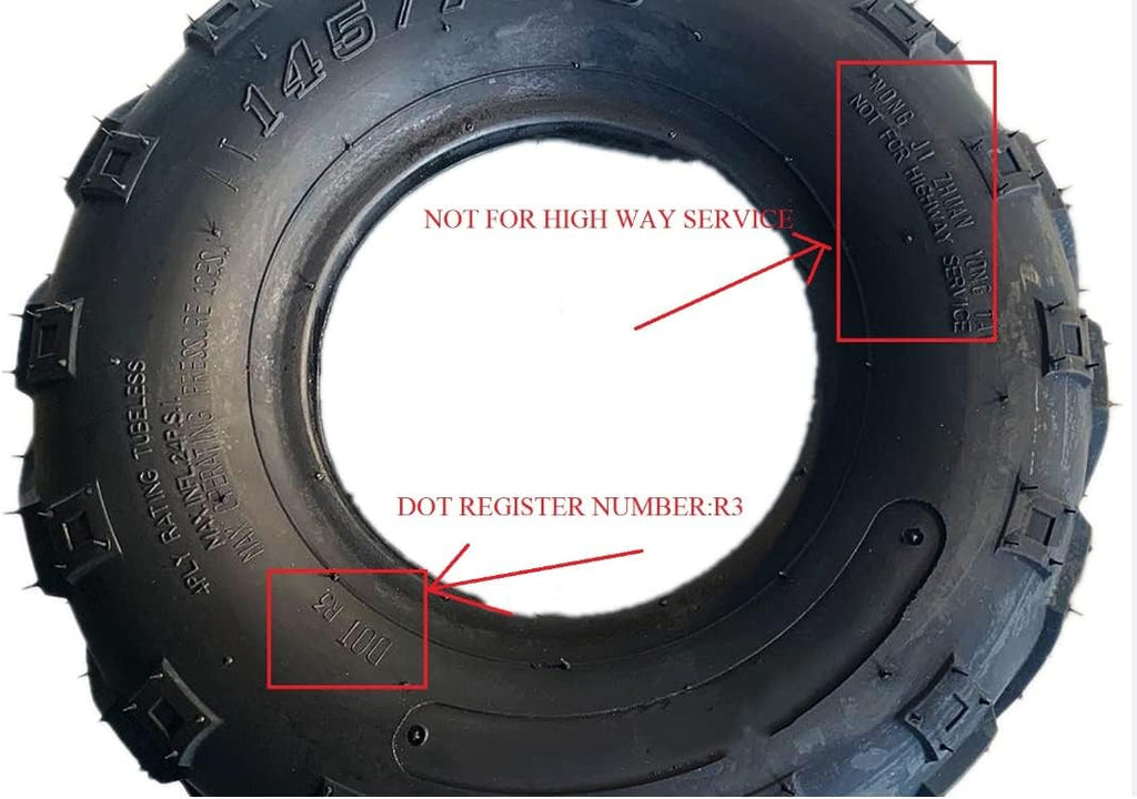 Set of 4 All Terrain ATV UTV Tires 25x8-12 Front 25x10-12 Rear 6PR U7692