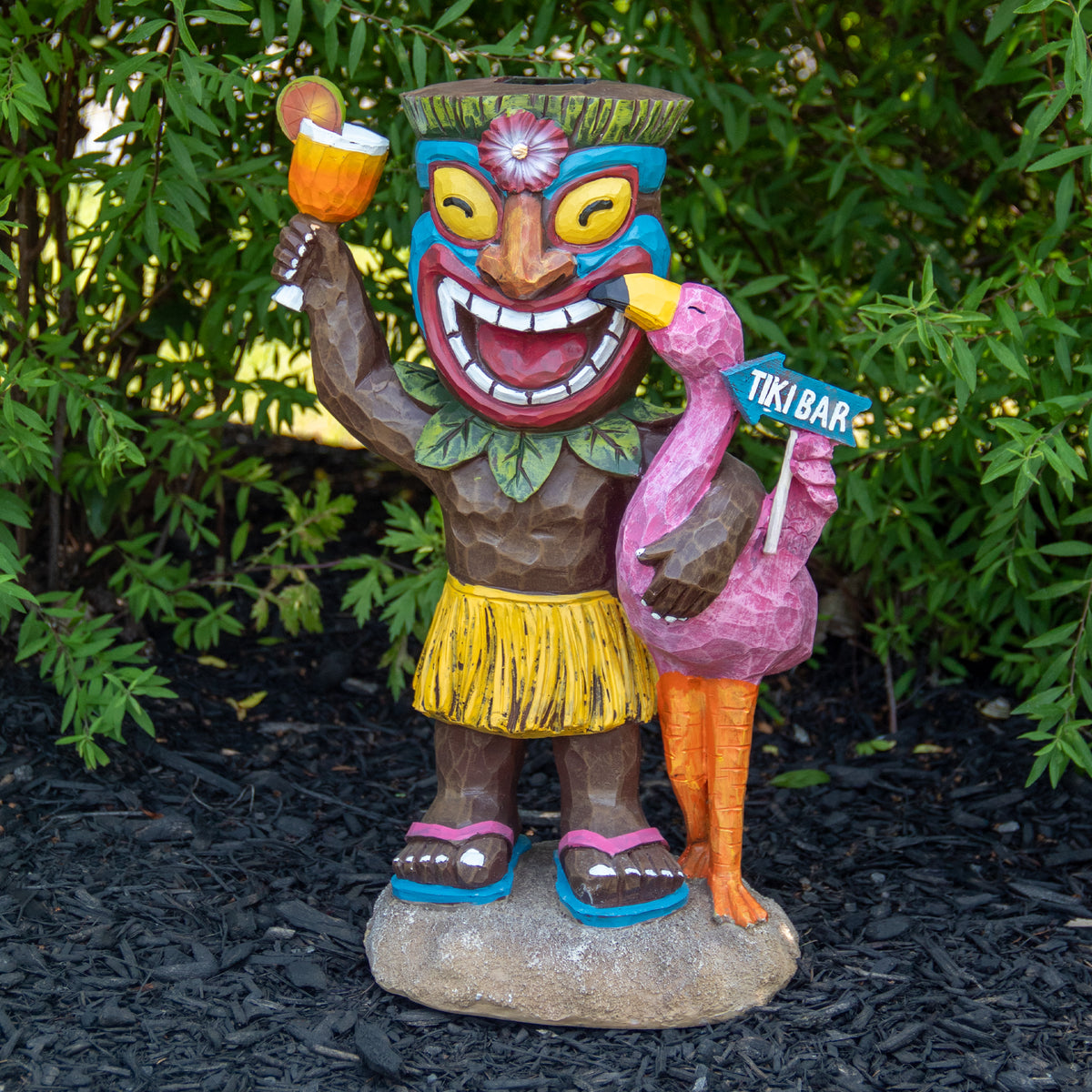 16" Solar Lighted Outdoor Garden Statue F53734