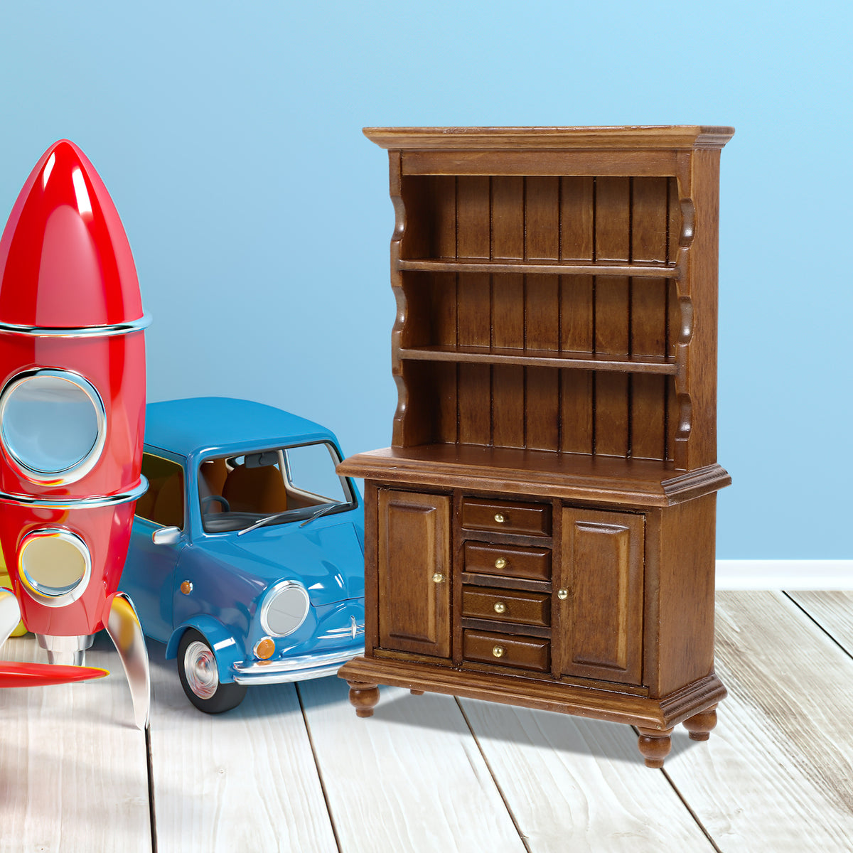 Walnut Color Wood Bookshelf O721993