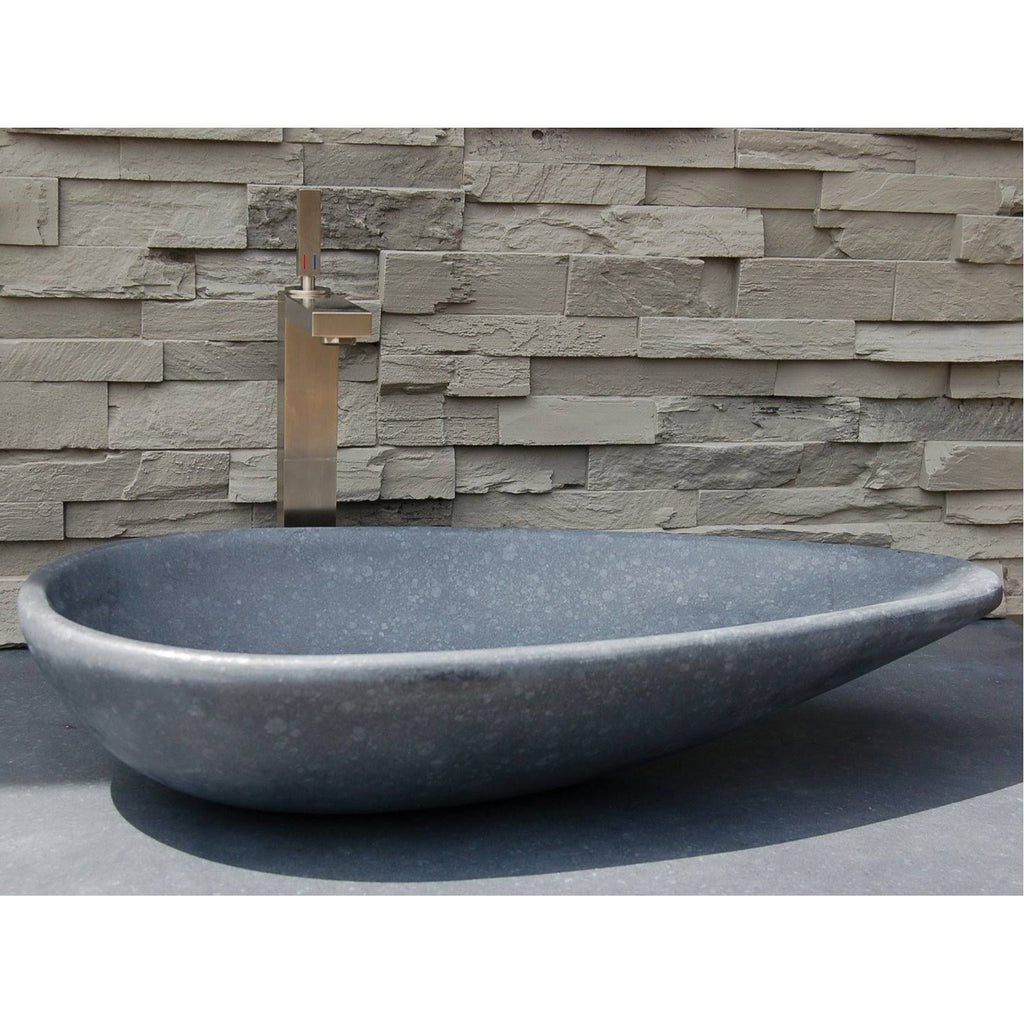 Honed Black Basalt Vessel Sink X28930