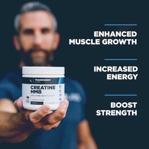 Creatine Monohydrate Powder with HMB, 30 Servings, Unflavored B372