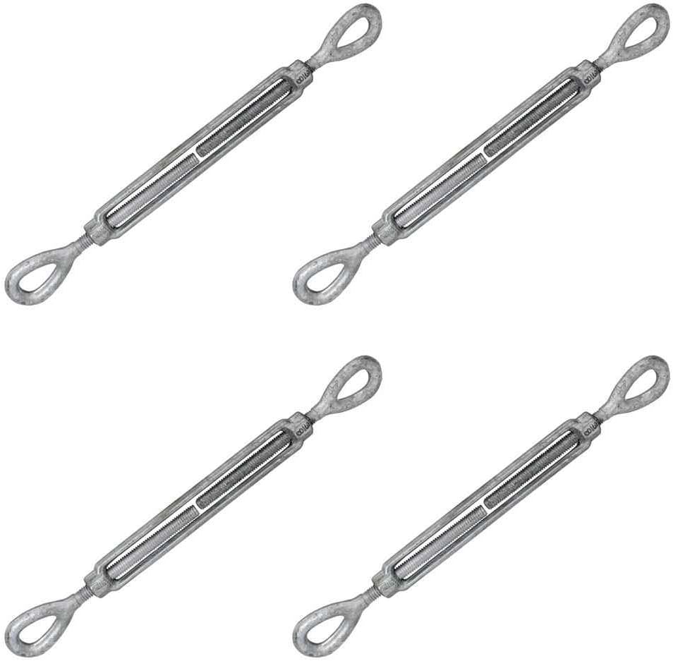 5/8 Inch x 6 Inches Galvanized Eye and Eye Turnbuckles Pack of 2 O38229