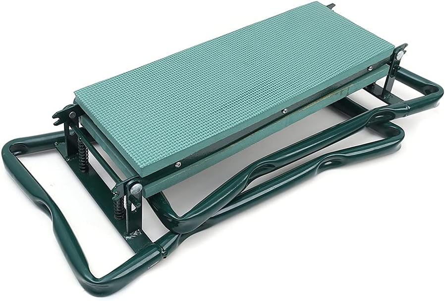 Garden Kneeler Seat Foldable Stool with Tool Bag EVA Foam Pad R10642