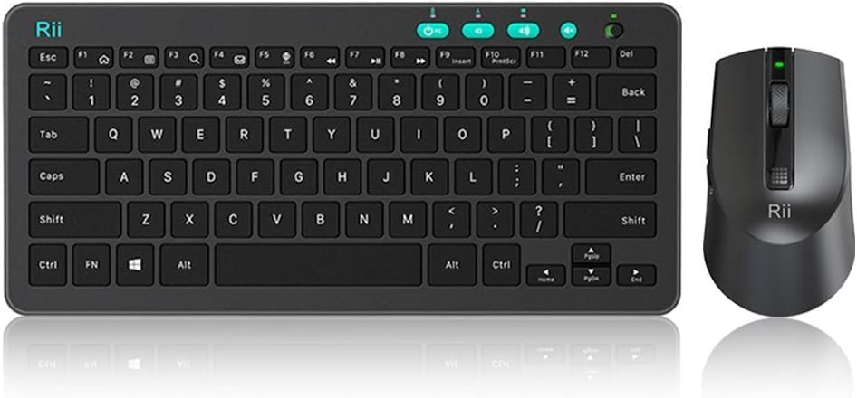 2.4 Gigahertz Ultra-Slim Wireless Keyboard and Mouse Combo (Black) V7509